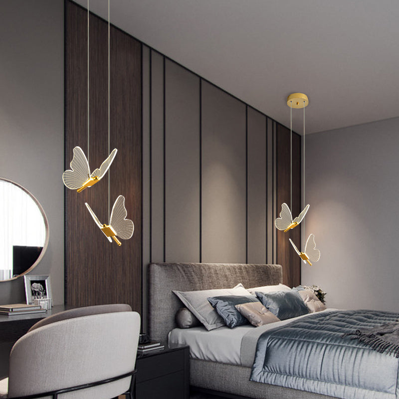 Moderner Stilfeuerleuchten Acryl -Multi -Lichter -Federbeleuchtung