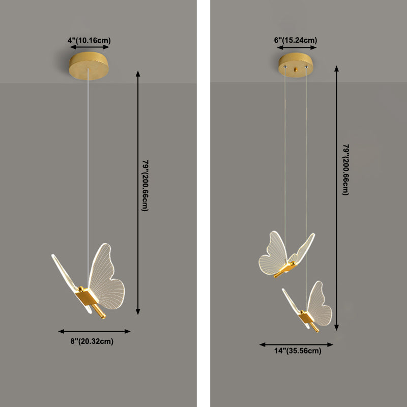 Moderner Stilfeuerleuchten Acryl -Multi -Lichter -Federbeleuchtung
