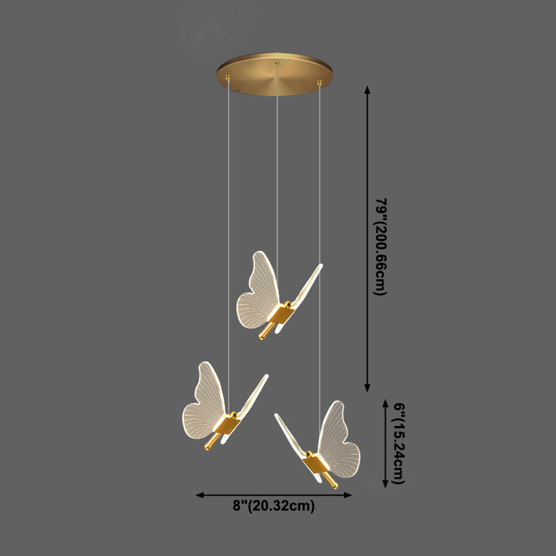 Moderner Stilfeuerleuchten Acryl -Multi -Lichter -Federbeleuchtung
