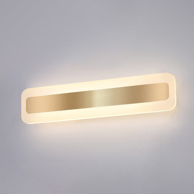 Moderne eenvoudige stijl 1-licht lineaire schaduw Wand SCONCE MIROR WALLverlichting in goud
