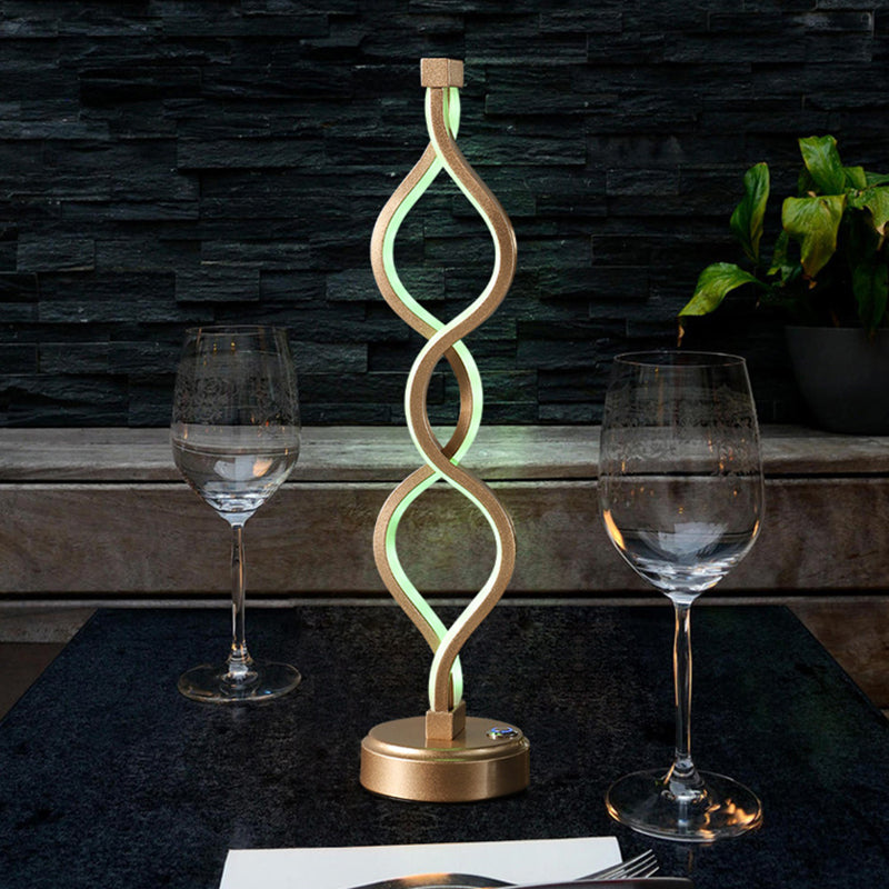 2 Light Linear Night Table Lamps Modern Table Lamps Metal Nightstand Lamps