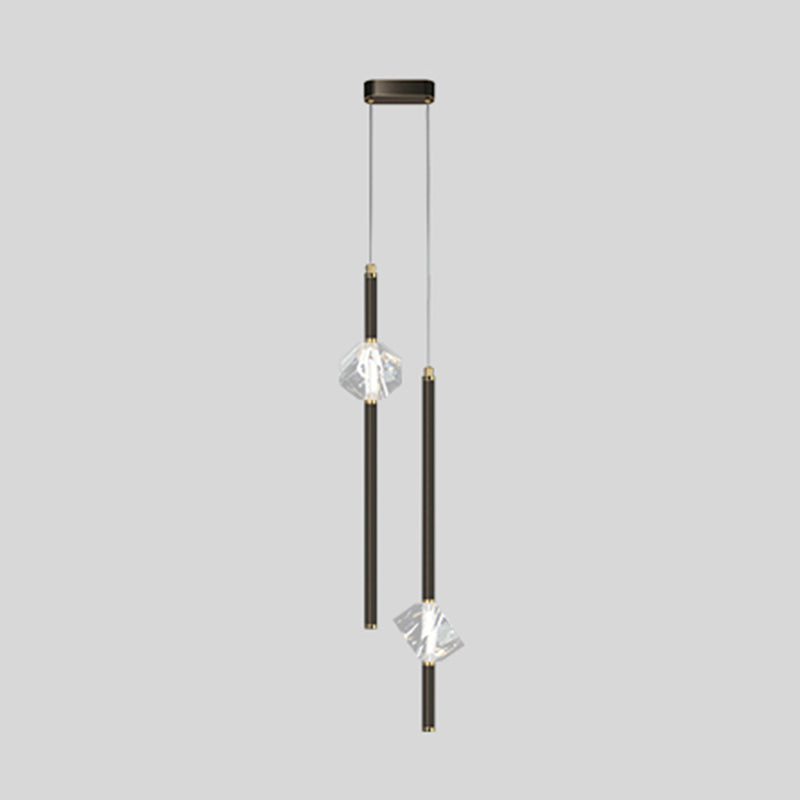 Lampade a sospensione in cristallo chiaro Modern Style Tubo Cluster Luce a sospensione