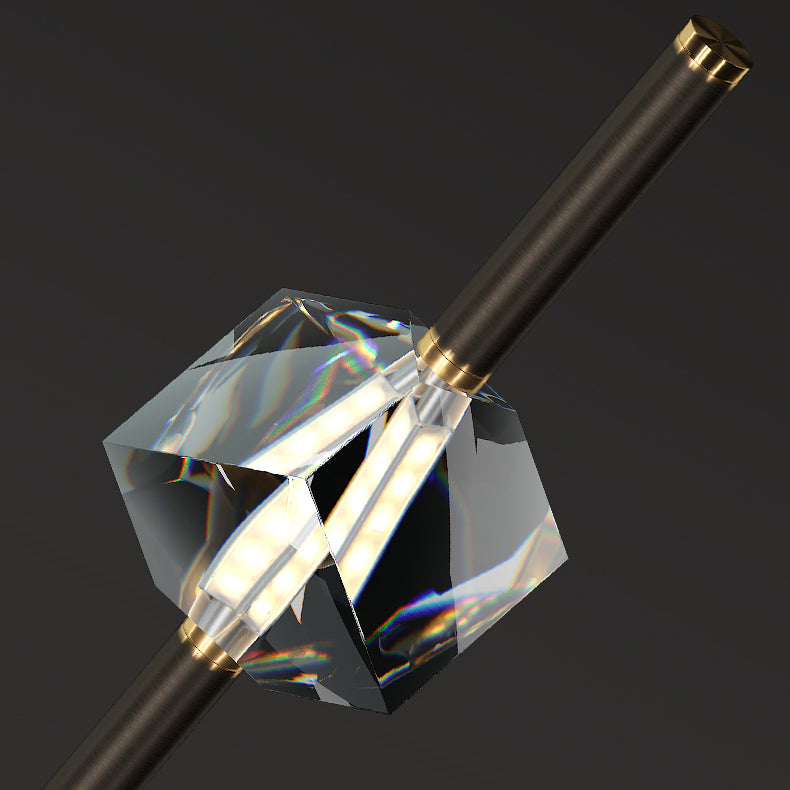 Lampade a sospensione in cristallo chiaro Modern Style Tubo Cluster Luce a sospensione