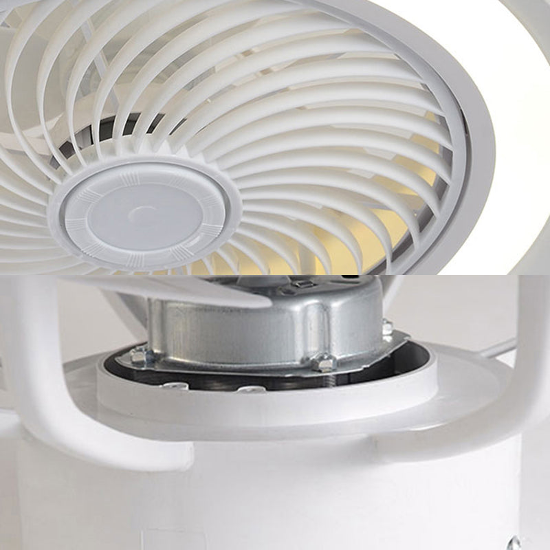 Acrylcirgular LED -Lüfter Flush Mount in moderner kreativer Stil Schmiedeeisen Deckenventilatoren für Schlafzimmer