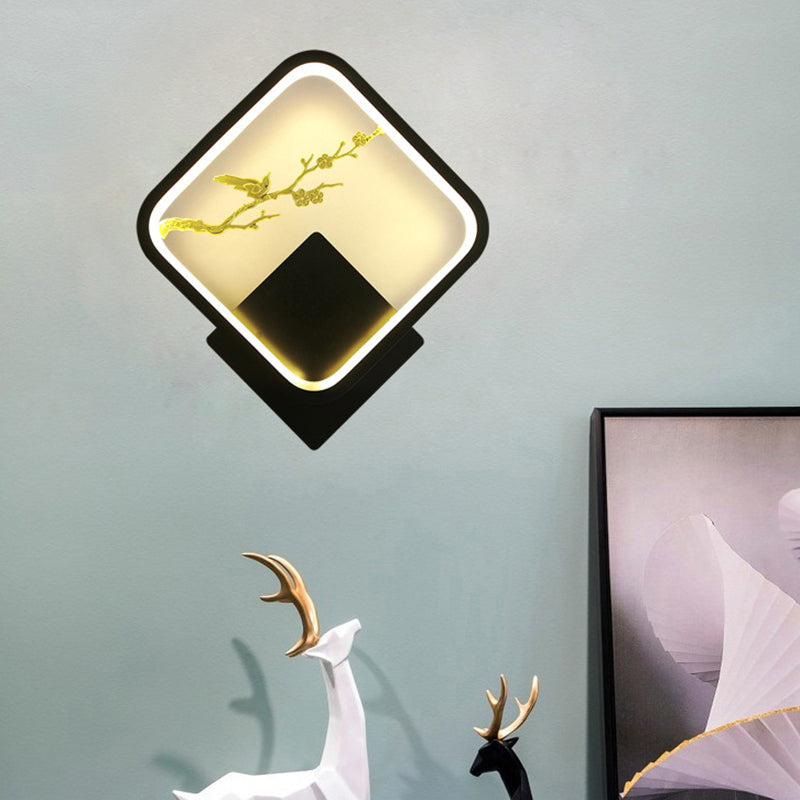 1 luces de sombra lineal matones de pared moderna iluminación de pared led de estilo simple en negro