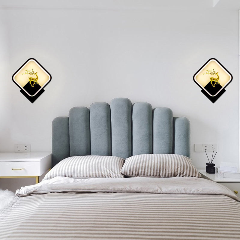 1 luces de sombra lineal matones de pared moderna iluminación de pared led de estilo simple en negro