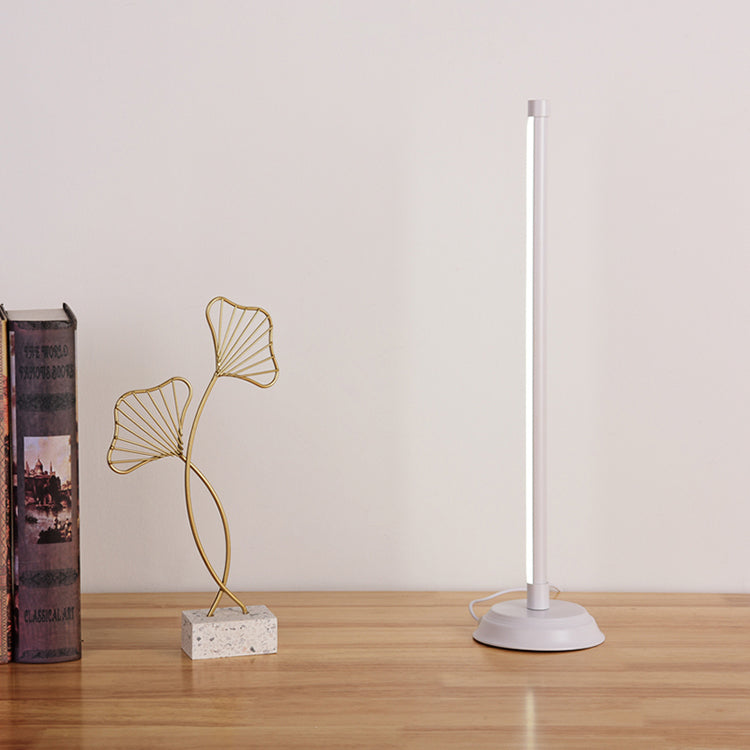 1 Light Linear Nightstand Lamps Modern Bedside Lamps Metal Night Table Lamp