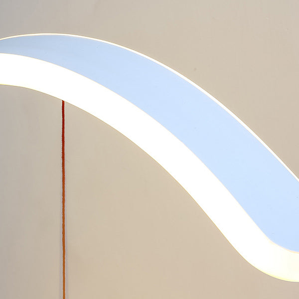 Linearer Tischlicht moderne Nachtlampen Metall 1 Leuchttischlampe in Weiß