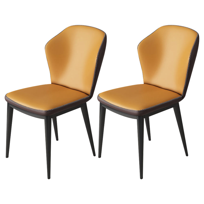 Modern Polyurethane Dining Chair 17'' Wide Wingback Side Chair for Home Use