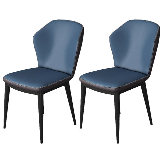 Modern Polyurethane Dining Chair 17'' Wide Wingback Side Chair for Home Use