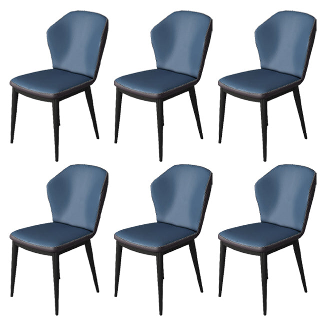 Modern Polyurethane Dining Chair 17'' Wide Wingback Side Chair for Home Use