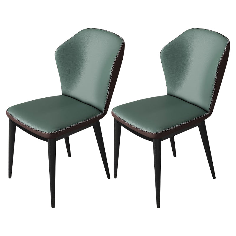 Modern Polyurethane Dining Chair 17'' Wide Wingback Side Chair for Home Use