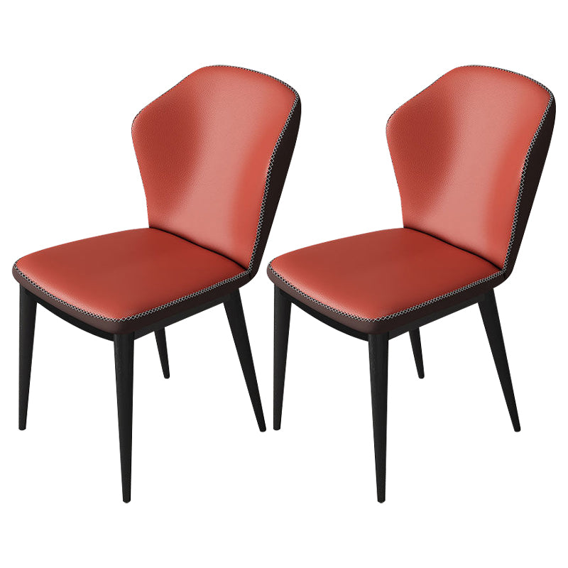 Modern Polyurethane Dining Chair 17'' Wide Wingback Side Chair for Home Use