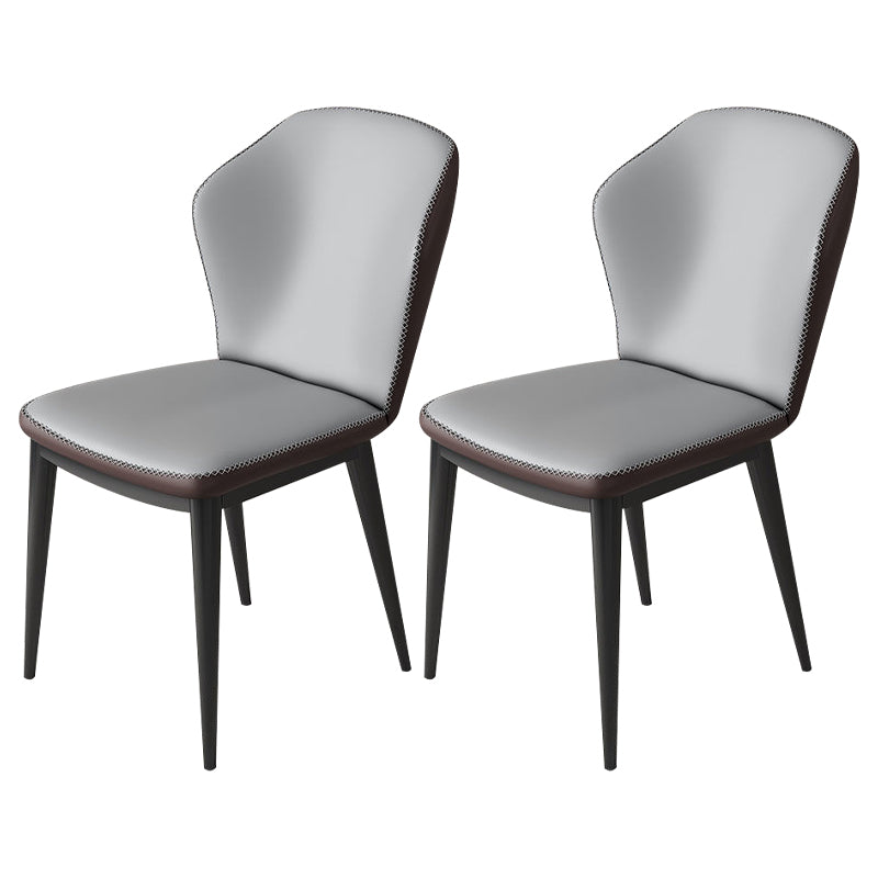Modern Polyurethane Dining Chair 17'' Wide Wingback Side Chair for Home Use