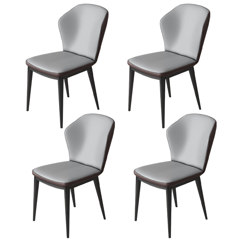 Modern Polyurethane Dining Chair 17'' Wide Wingback Side Chair for Home Use