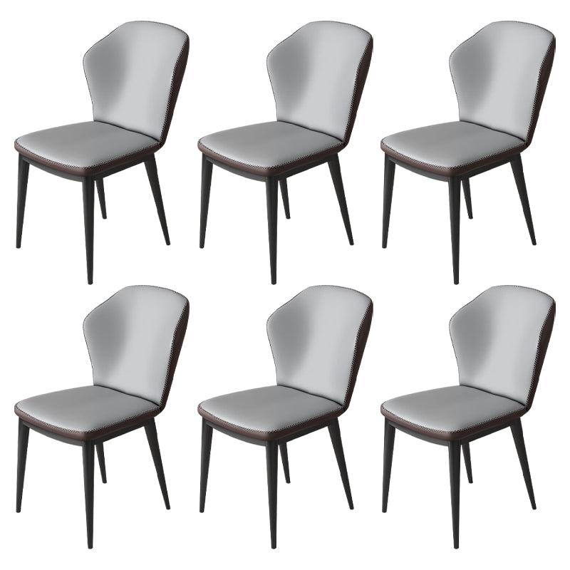 Modern Polyurethane Dining Chair 17'' Wide Wingback Side Chair for Home Use