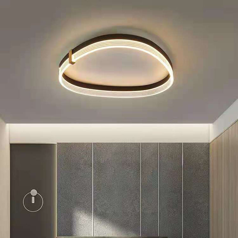 Ring Modern Style Flush Mount Light Fixtures 1-Light Acrylic Led Flush Ceiling Lights