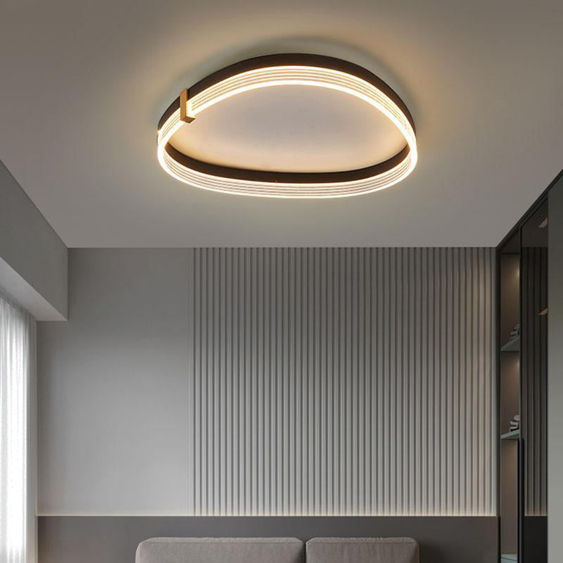 Ring Modern Style Flush Mount Light Fixtures 1-Light Acrylic Led Flush Ceiling Lights