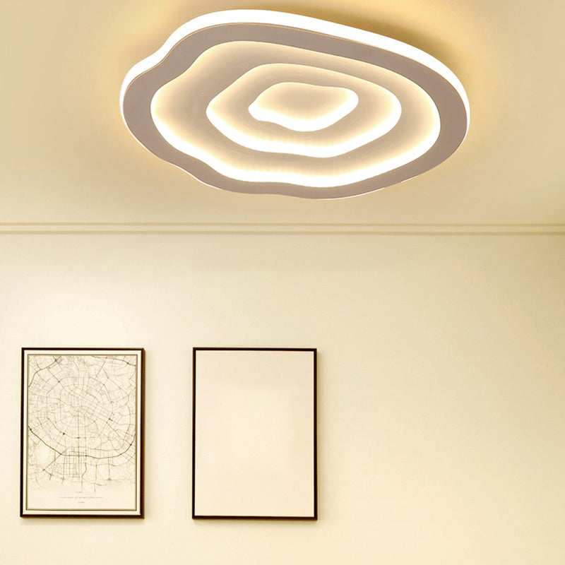 Witte Metalen Plafondlicht Lamp Moderne Stijl Cloud Flush Mount Plafondlicht Verlichting