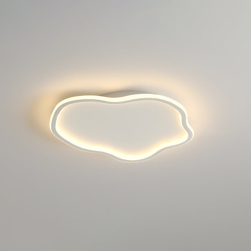 1-Light Waves Flush Ceiling Light Fixtures Modern Style Acrylic Flush Mount Lighting