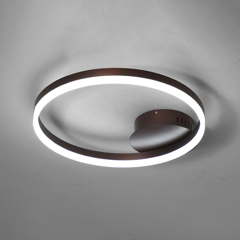Luminaire de plafond circulaire de style moderne, plafonnier semi-encastré en métal multi-lumières