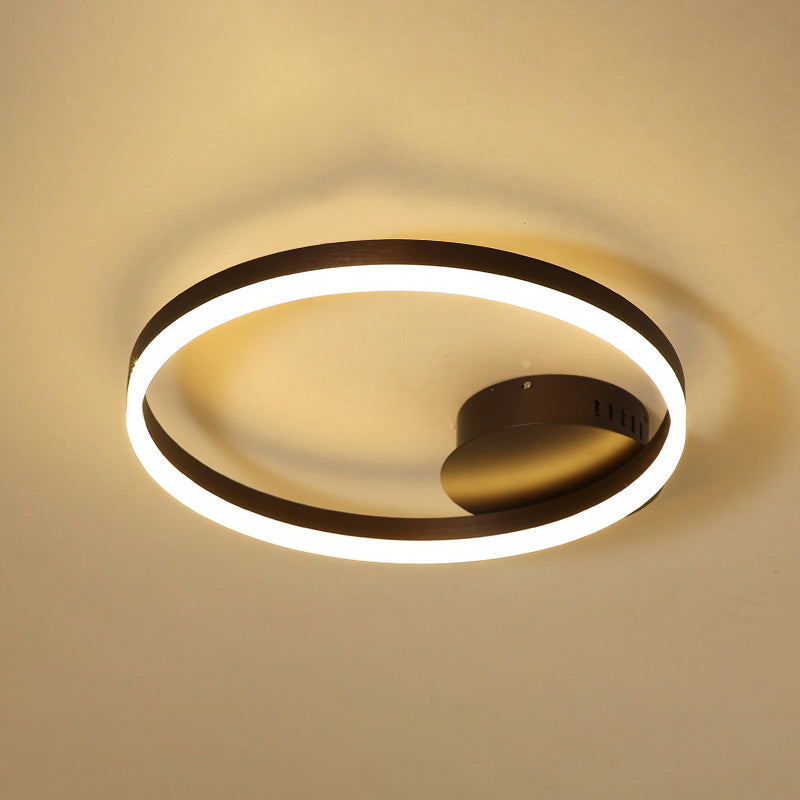 Luminaire de plafond circulaire de style moderne, plafonnier semi-encastré en métal multi-lumières