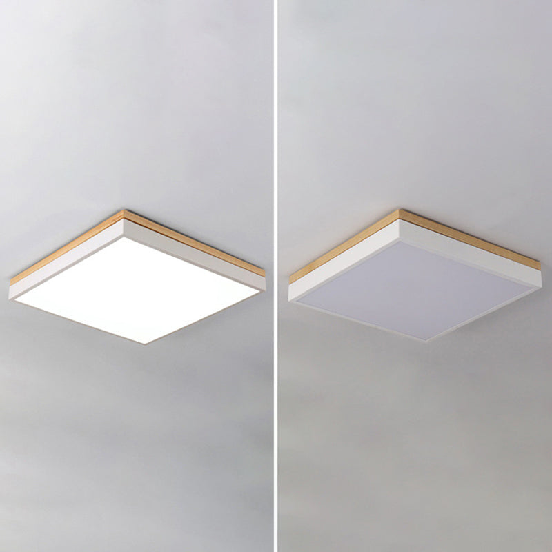 Square Flush Mount Ceiling Light Modern Style Metal 1 Head  Led Flush Mount