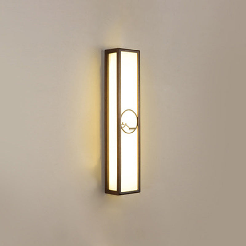 1-licht houten moderne sconce verlichtingsarmaturen kwadraat muurlamp sconce voor woonkamer