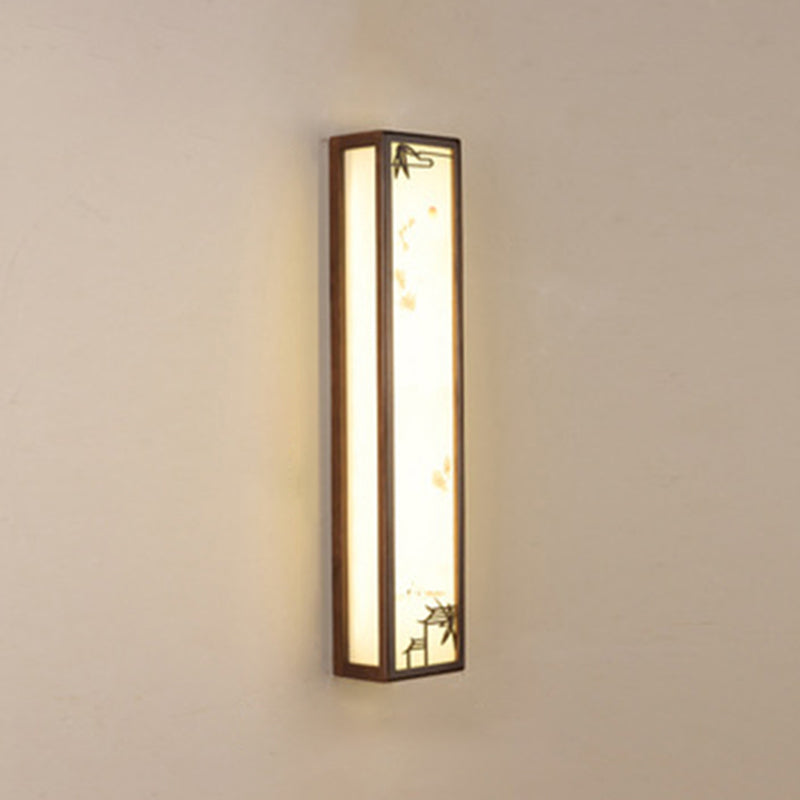 1-licht houten moderne sconce verlichtingsarmaturen kwadraat muurlamp sconce voor woonkamer