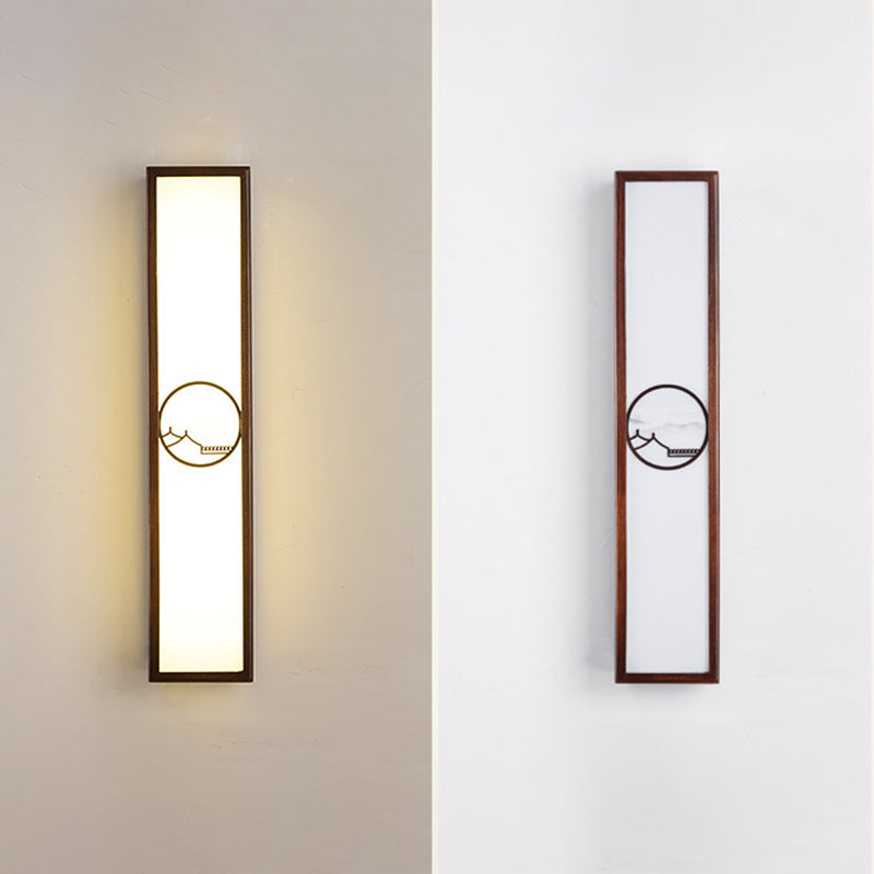 1-licht houten moderne sconce verlichtingsarmaturen kwadraat muurlamp sconce voor woonkamer