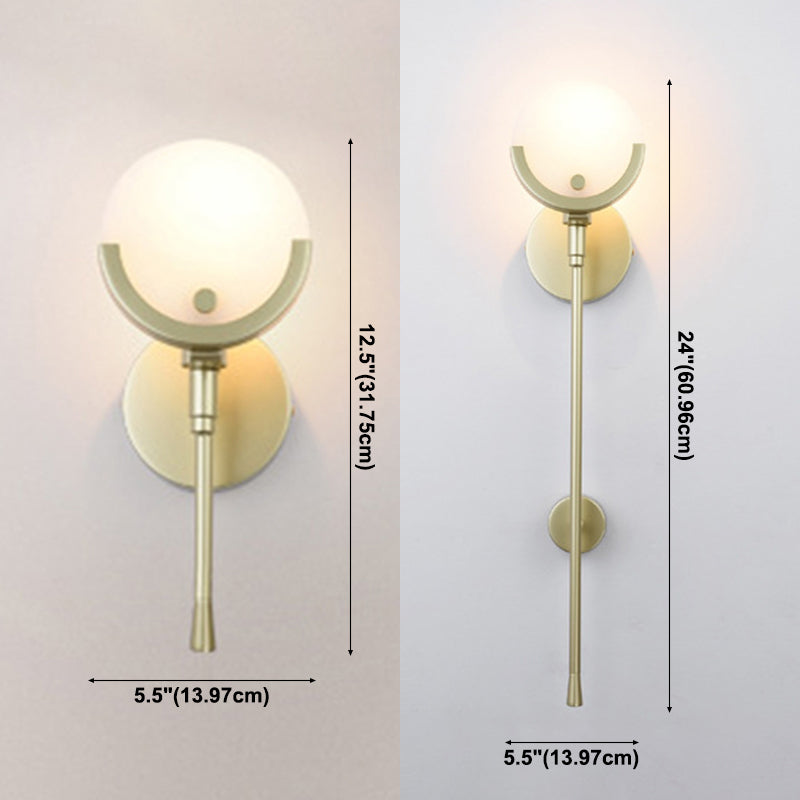 Lampes murales en métal mural mural contemporain à 1 lumière pour le salon