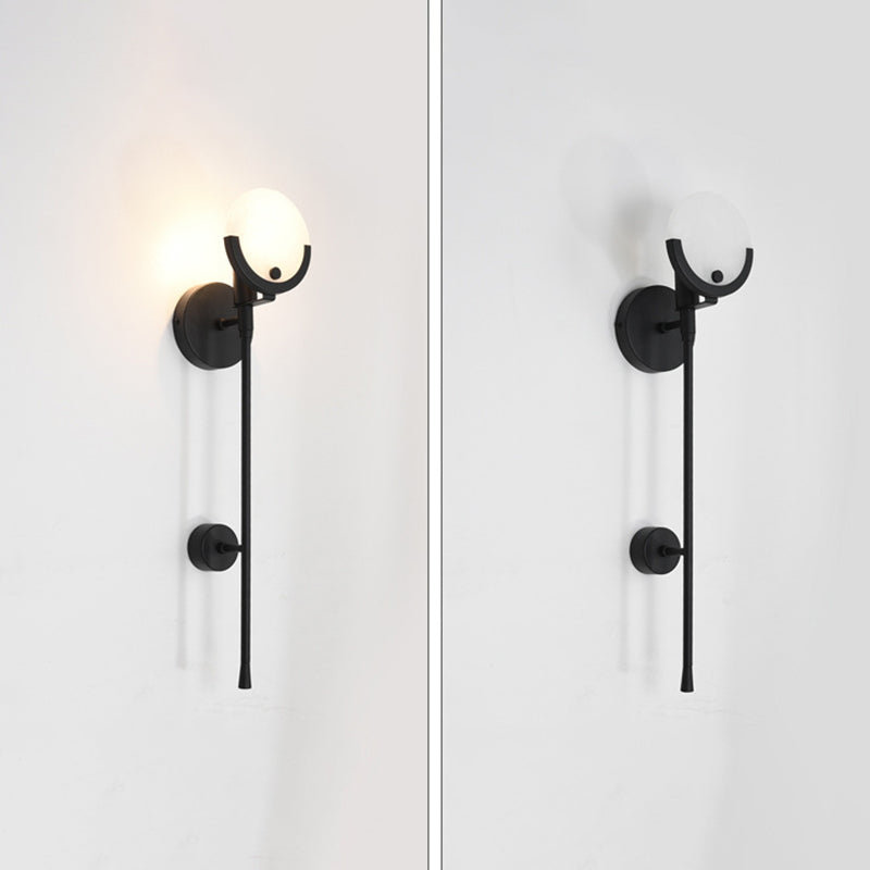 Lampes murales en métal mural mural contemporain à 1 lumière pour le salon