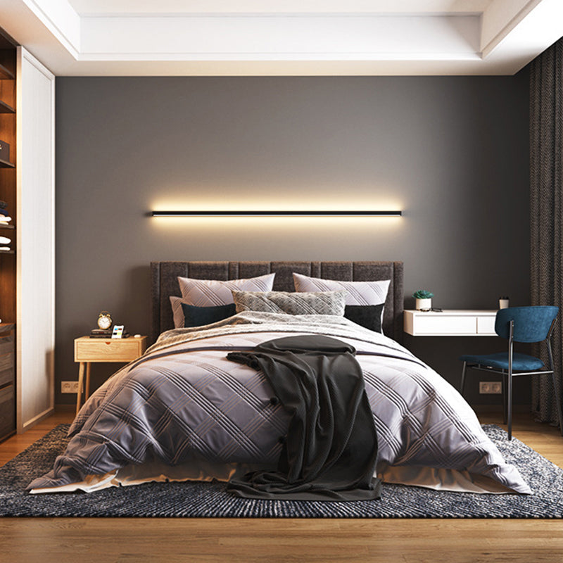 Nordic Modern Metal 1-Light Wall Mount Lamp Linear Wall Sconce for Bedroom