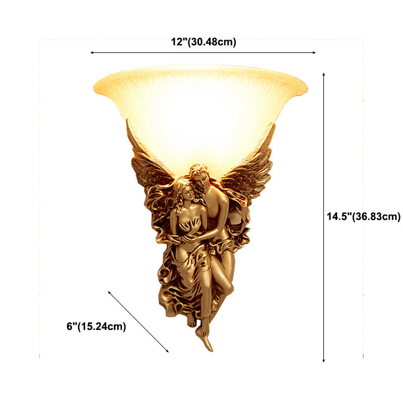 Vidrio contemporáneo Lámpara de montura de pared de 1 luces apliques lineal de pared para dormitorio