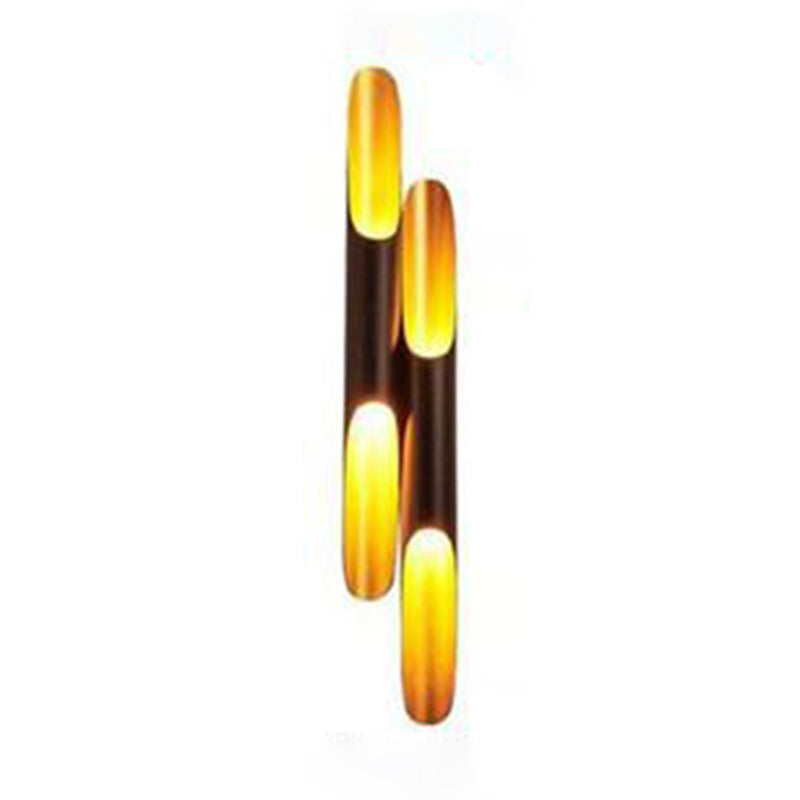 Black and Gold Wall Light in Modern Luxury Style Aluminium Cylindroid Wall Lamp for Interior Spaces