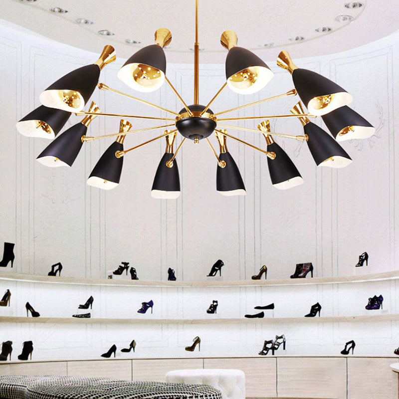 Black and Gold Wall Light in Modern Luxury Style Aluminium Cylindroid Wall Lamp for Interior Spaces