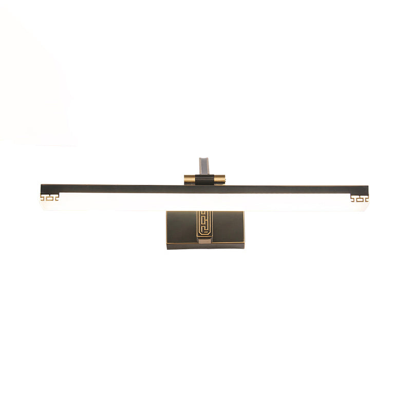 Metal linear Shade Mirror Wall Lights Modern 1 Head Wall Mount Fixture