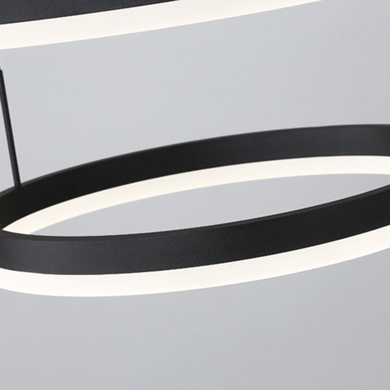 Luces colgantes colgantes de aluminio negro lámparas colgantes modernas para sala de estar