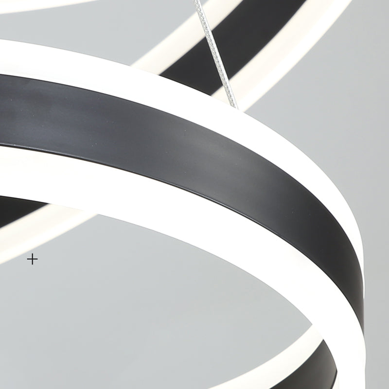 Schwarzstufte Metallkreis Decke Anhänger zeitgenössische Deckenbeleuchtung