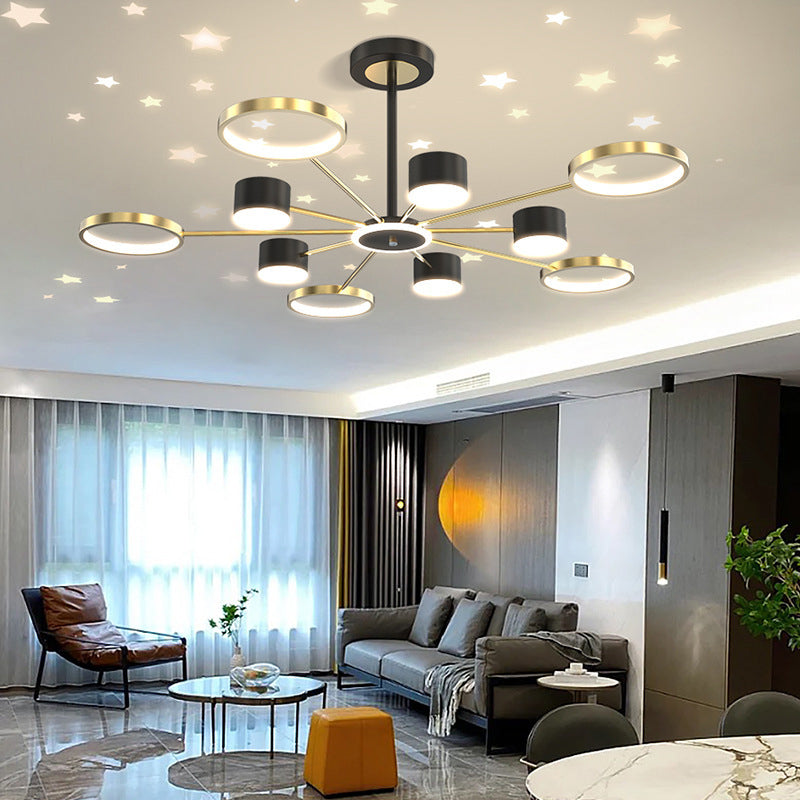 Acrylic Contemporary Pendant Lighting Fixtures Black Sputnik Hanging Lights