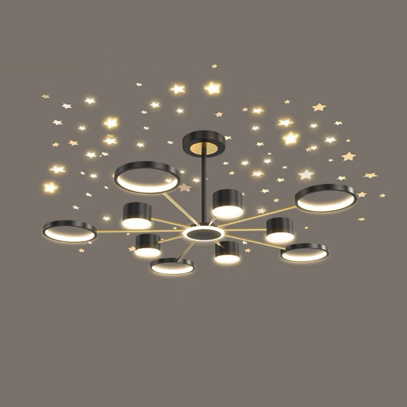 Acrylic Contemporary Pendant Lighting Fixtures Black Sputnik Hanging Lights