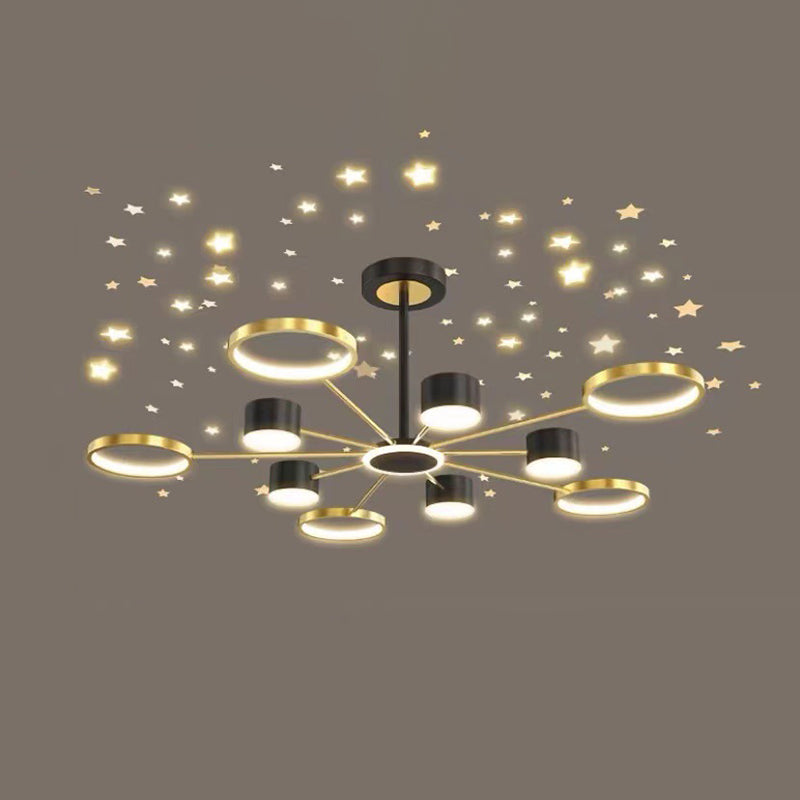 Acrylic Contemporary Pendant Lighting Fixtures Black Sputnik Hanging Lights