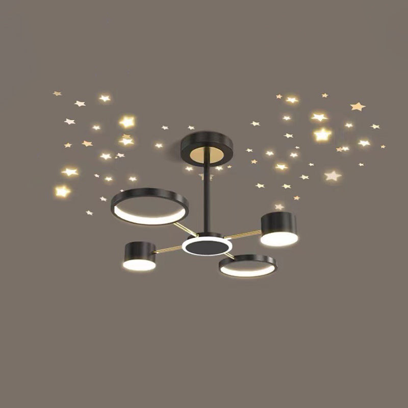 Acrylic Contemporary Pendant Lighting Fixtures Black Sputnik Hanging Lights