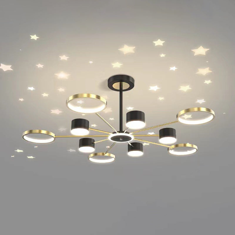 Acrylic Contemporary Pendant Lighting Fixtures Black Sputnik Hanging Lights