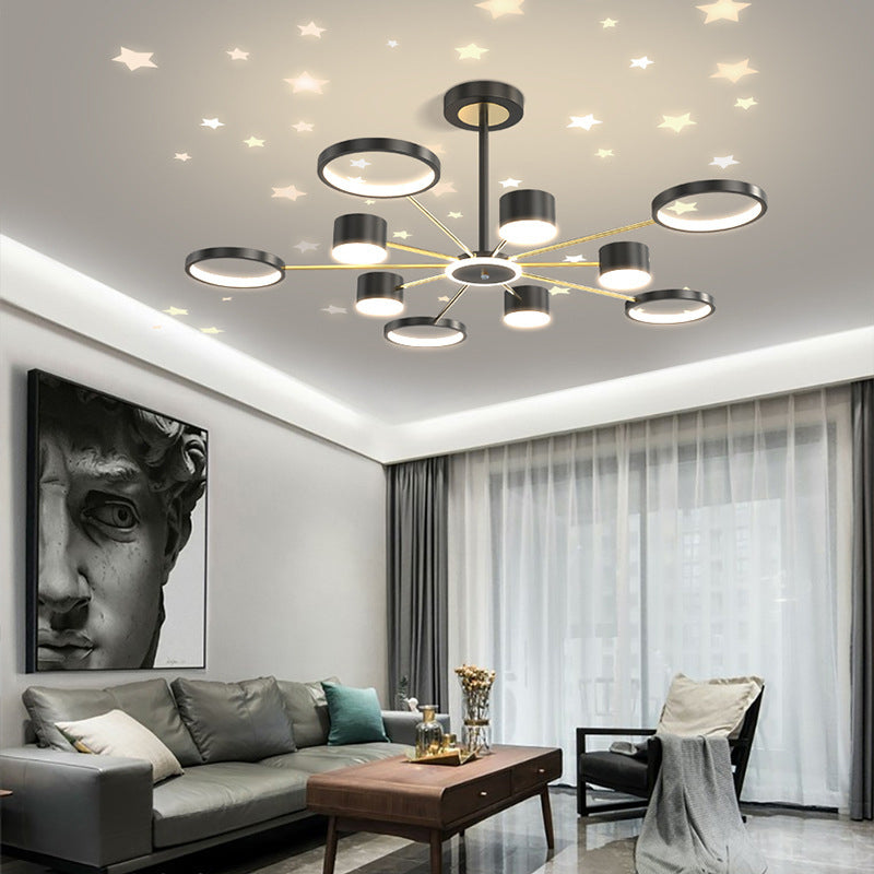 Acrylic Contemporary Pendant Lighting Fixtures Black Sputnik Hanging Lights