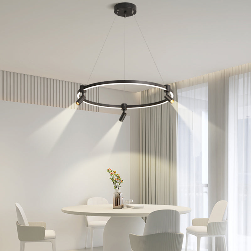 Candeliers contemporáneos accesorios de iluminación colgante orbicular araña de metal orbe para sala de estar