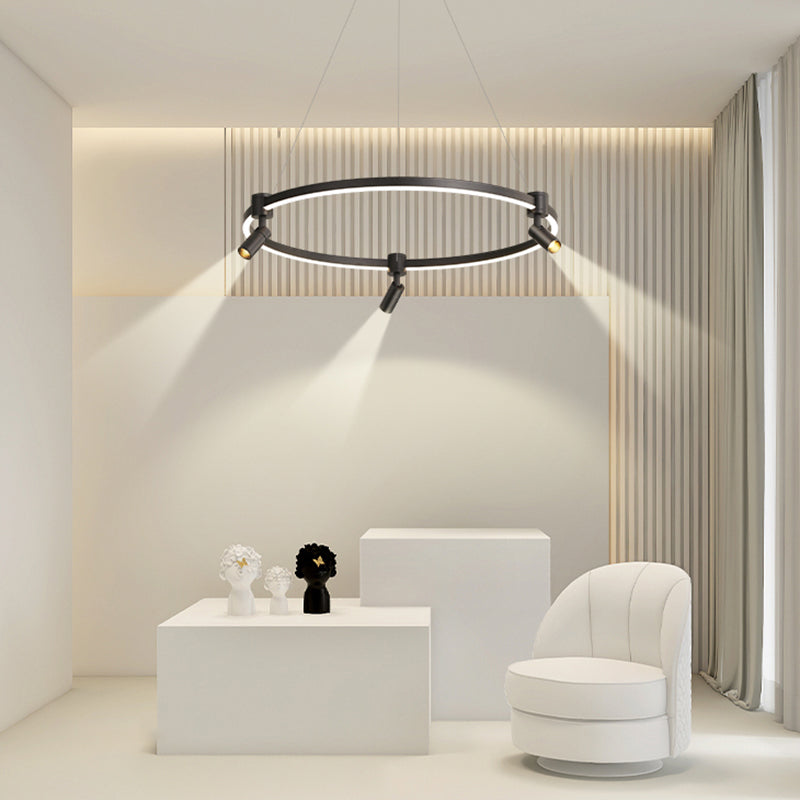 Candeliers contemporáneos accesorios de iluminación colgante orbicular araña de metal orbe para sala de estar