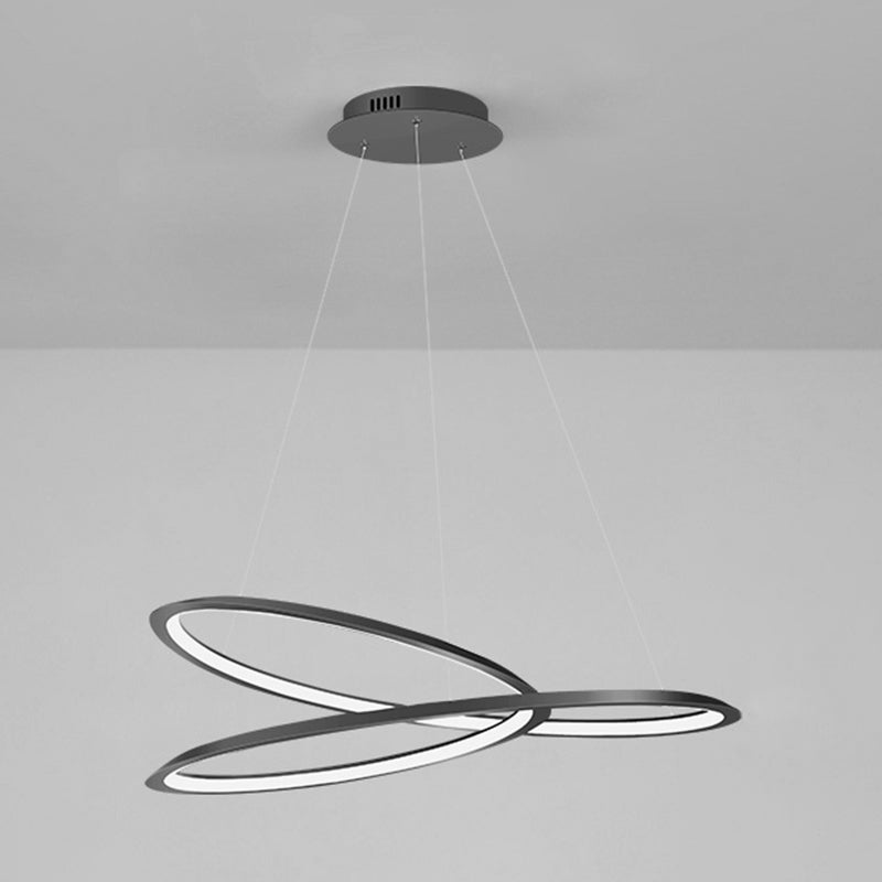 Curve senza soluzione di continuità lampadario a pendente lampadari moderni per sala da pranzo