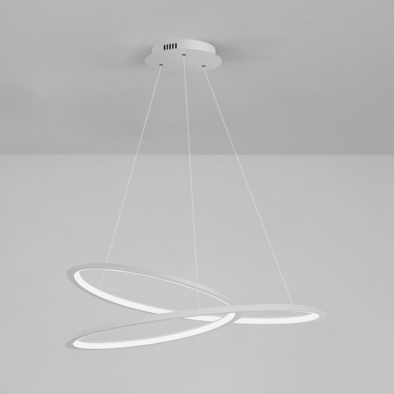 Curve senza soluzione di continuità lampadario a pendente lampadari moderni per sala da pranzo