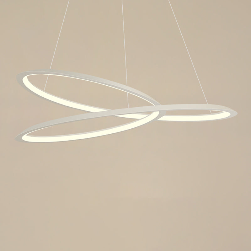 Curve senza soluzione di continuità lampadario a pendente lampadari moderni per sala da pranzo